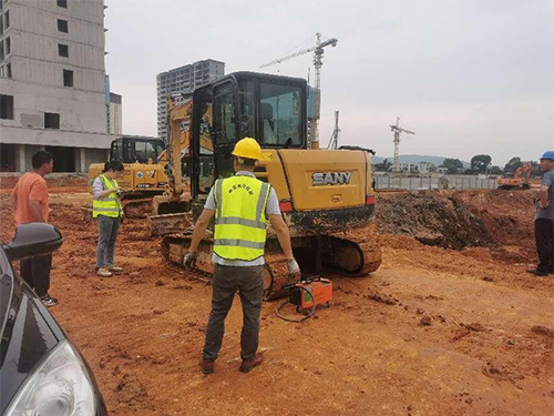 湘潭市生态环境局韶山分局开展非道路移动机械尾气抽检